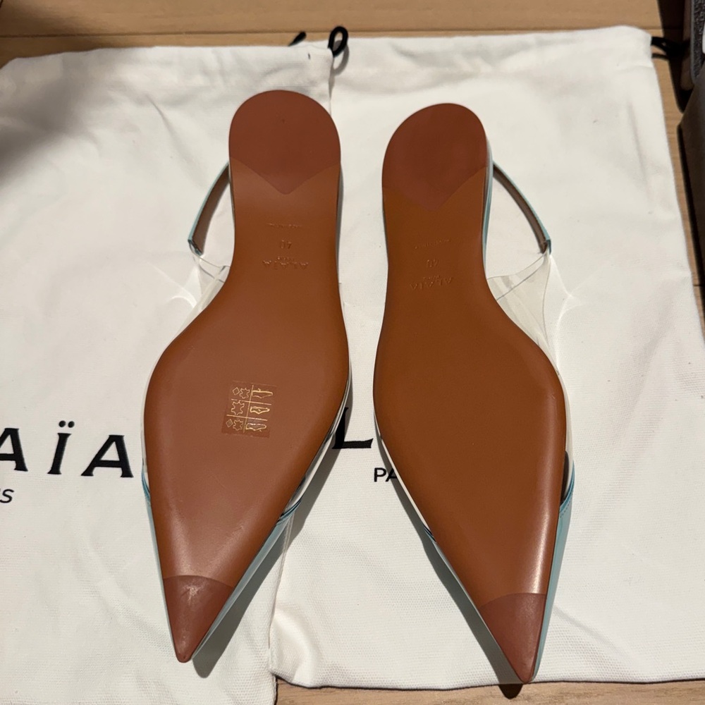 ALAIA - LE CŒUR FLAT SLINGBACKS IN PATENT CALFSKIN - Picture 3 of 6